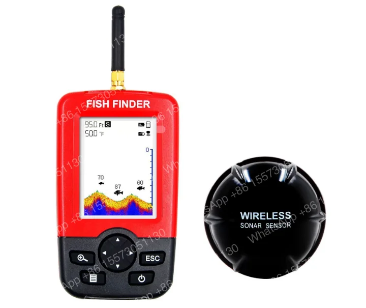 Localizador de Peixes Sem Fio com Sonar Subaquático, Detector de Pesca de Alta Definição para Celular, Ultrassônico