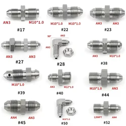 BATTLE BEE Universal AN3/AN4/M10/M10*1.0 Motorcycle Motor Bike Engine Hydraulic Brake Oil Hose Line Fitting stainless Steel