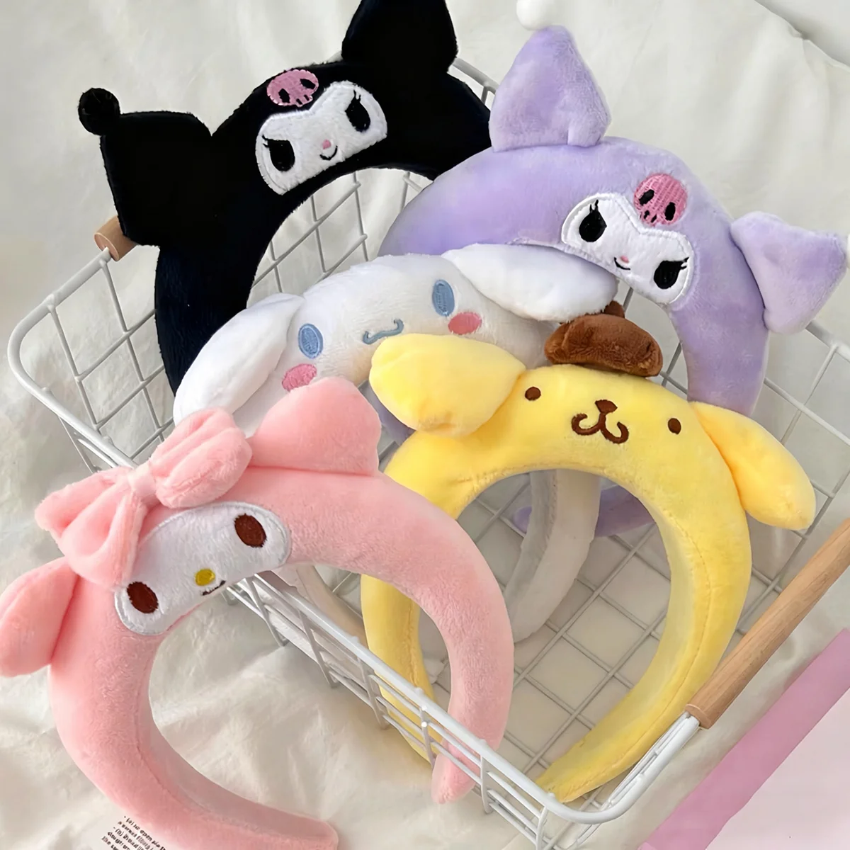 sanrio-hairband-my-melody-kuromi-cinnamoroll-hair-accessories-anime-cute-cartoon-plush-headdress-girls-gift