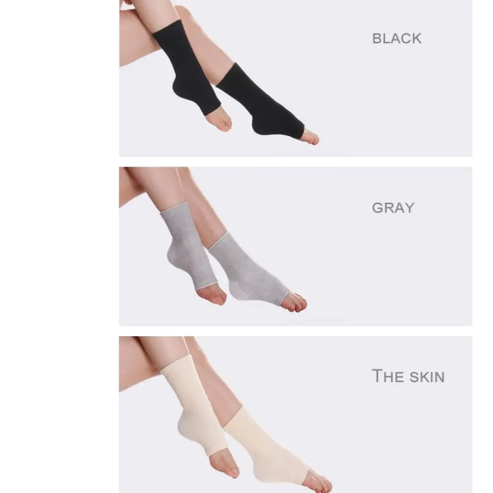 Polyester Ankle Compression Socks Black Grey Nude Anti Chapped Heel Sock Breathable Moisturizing Feet Skin Care Socks Unisex