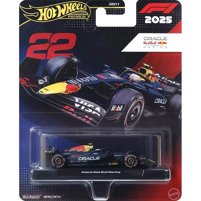Original Hot Wheels Premium F1 Racing Car Gold Label Car Model Collection Diecast Ferrari Team Mclaren Mercedes Toy Car Gift Box