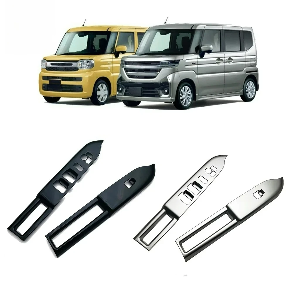 Window Lift Glass Control Switch Buttton ABS Stickers Cover Trim Fit For Suzuki Spacia Custom MK54S MK94S 2024 2025 Accessories