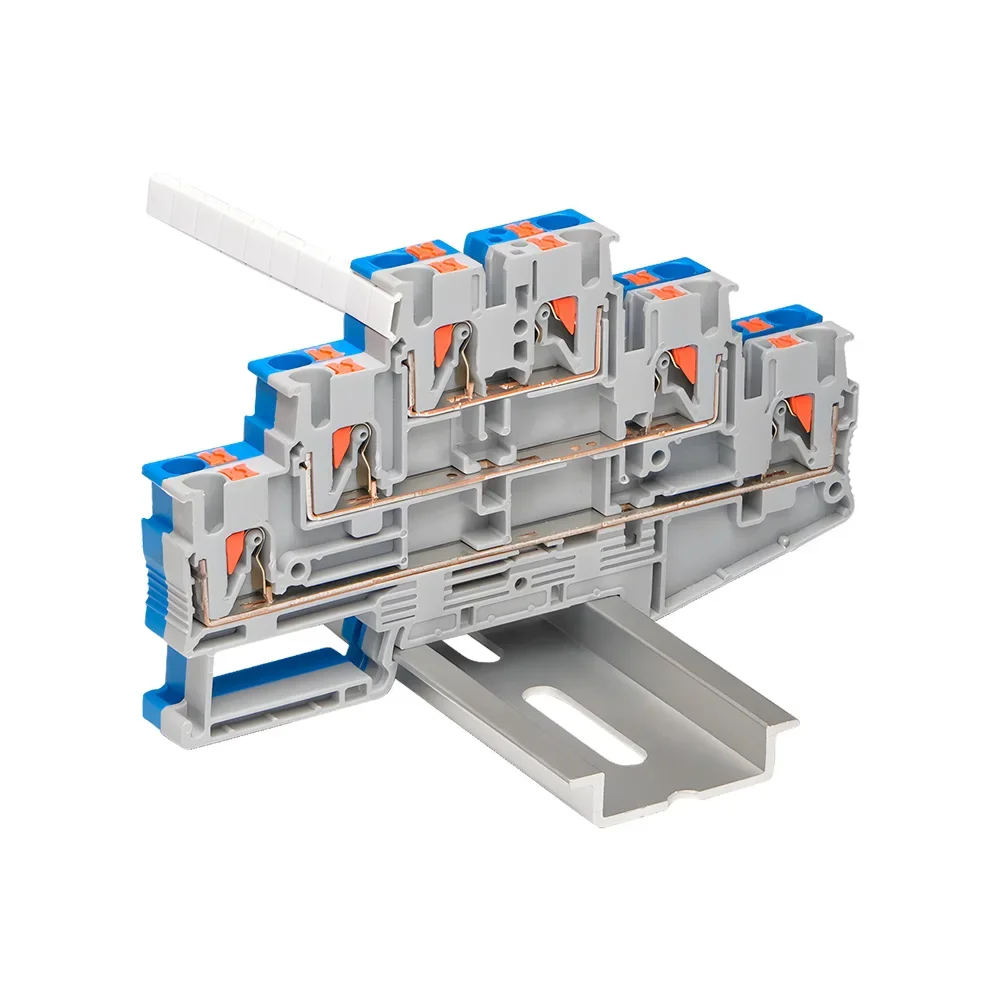 Zack Marker Strip ZBFM5 With Standard Number With Blank For STTB2.5 ST2.5-3L PT2.5-3L  PTTB 2.5 DIN Rail Terminal Block 10Pcs