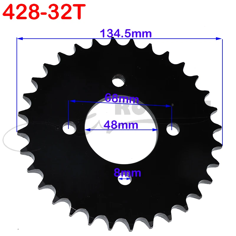 428 31tooth 31T 32tooth 32T 48mm Rear Sprocket for ATV Quad Pit Dirt Bike Buggy Go Kart Motorcycle Motor