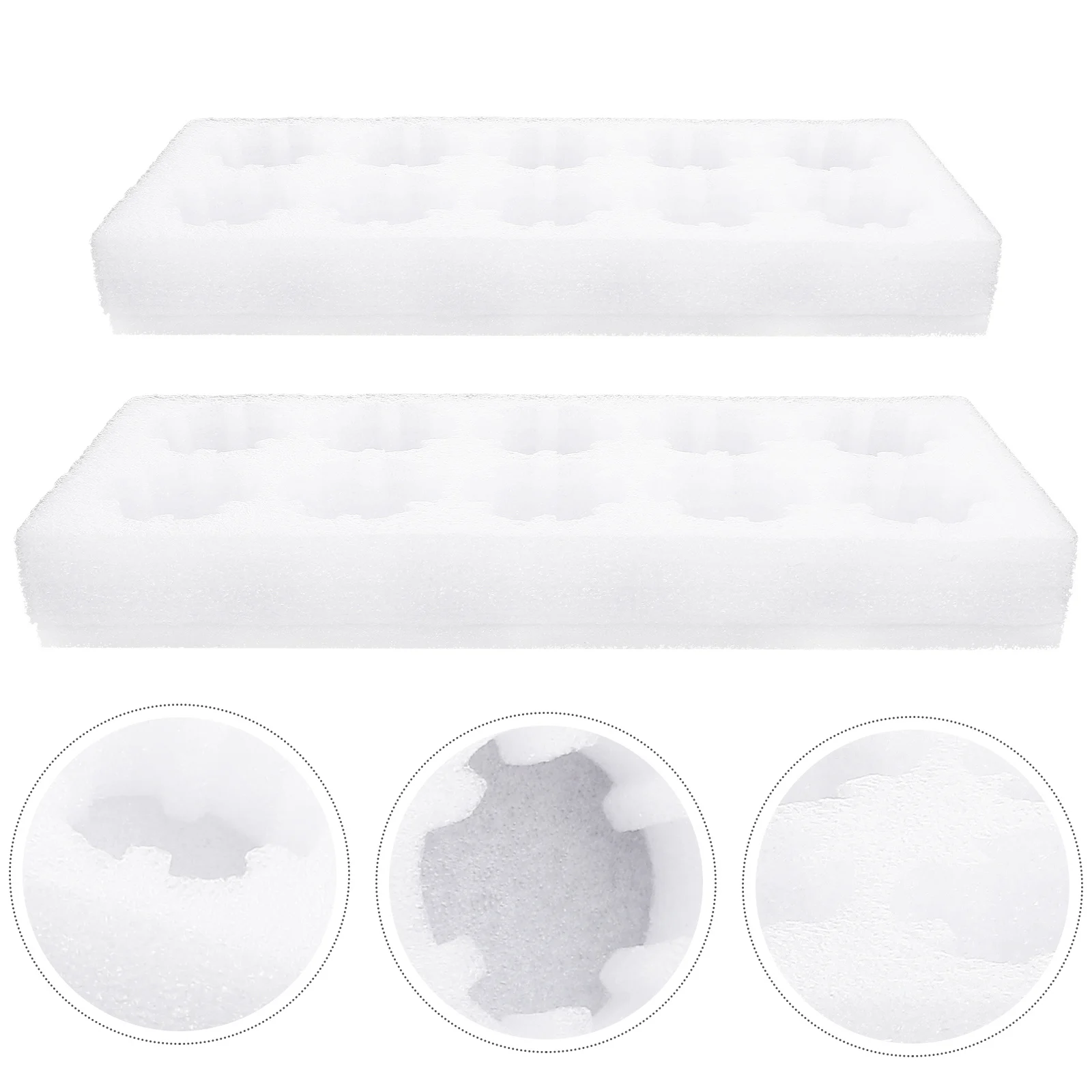 

2 Sets Egg Tray Shockproof Foam Holder Safe Carton Storage Organizer Refrigerator Container Lids Kitchen Use Home Food Proper