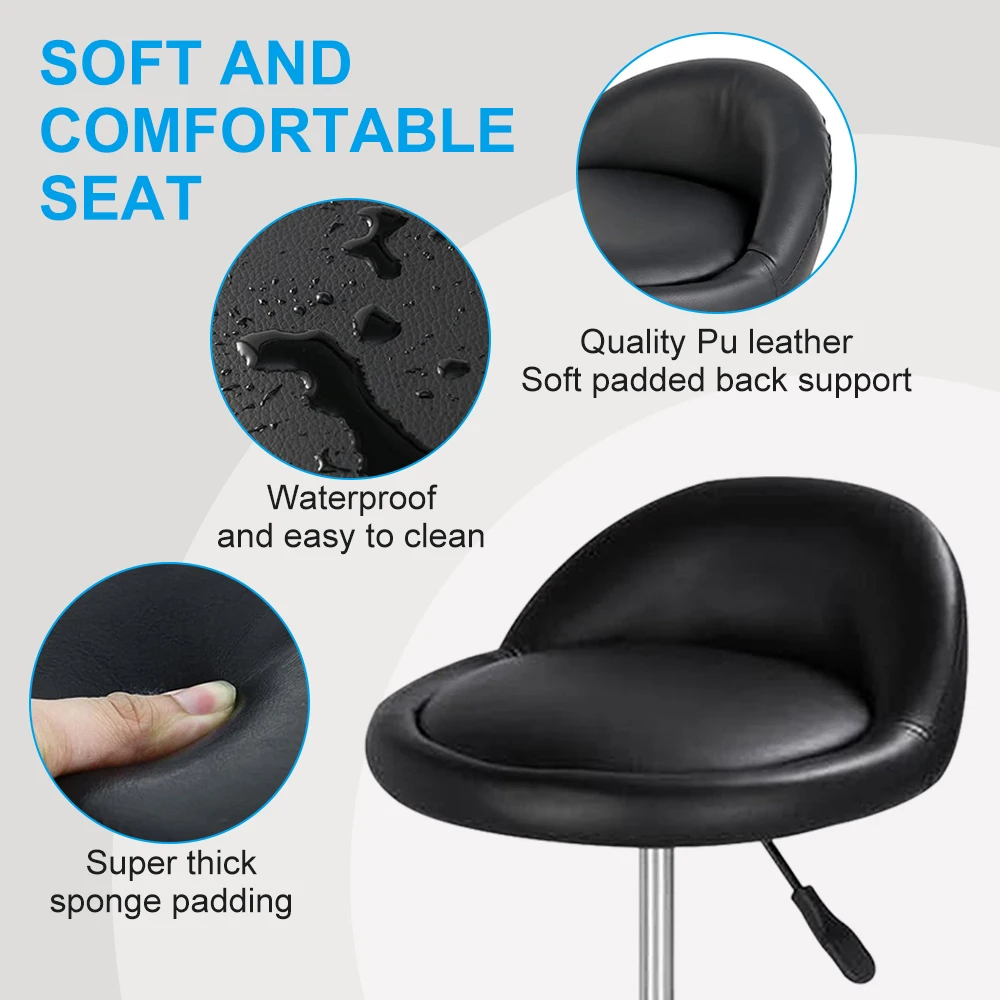 بو الجلود رفع كرسي الجمال مقعد الأسنان قطب تعديل الارتفاع كرسي العمل للمنزل صالون الشعر كرسي مكتب البراز #5