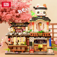 LOZ 789Pcs Japanese Street View Izakaya Shop Mini Micro Building Blocks Set City DIY Decoration Ornaments Toys Adult Children