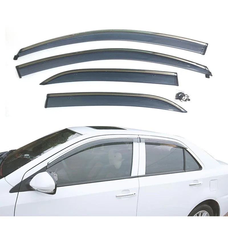 مناسبة لـ 2004-2007 Vios درع الطقس لنافذة Vios المطر الحاجب حقن مصبوب درع المطر منحرف التهوية #2