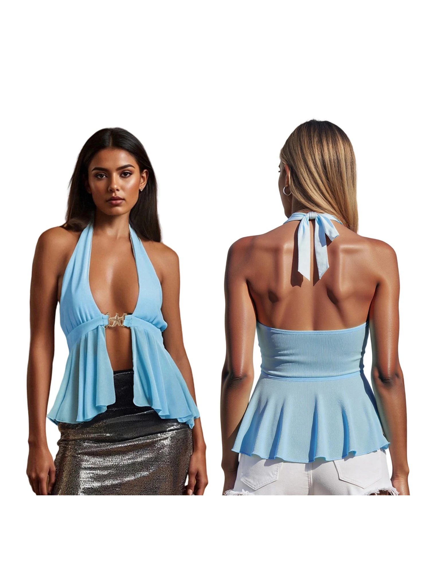 

Women s Sexy Lace Halter Tank Tops Sleeveless Backless Mesh Vest for Nightclub Party Beachwear Summer Top Shirt