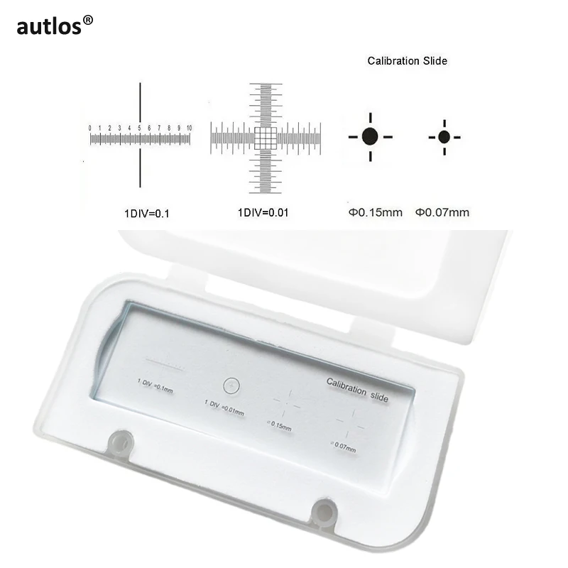 Microscope Stage Micrometer Slide Optical Glass Measuring Tool Measurement Reticle for Biological Stereo Video Microscopio