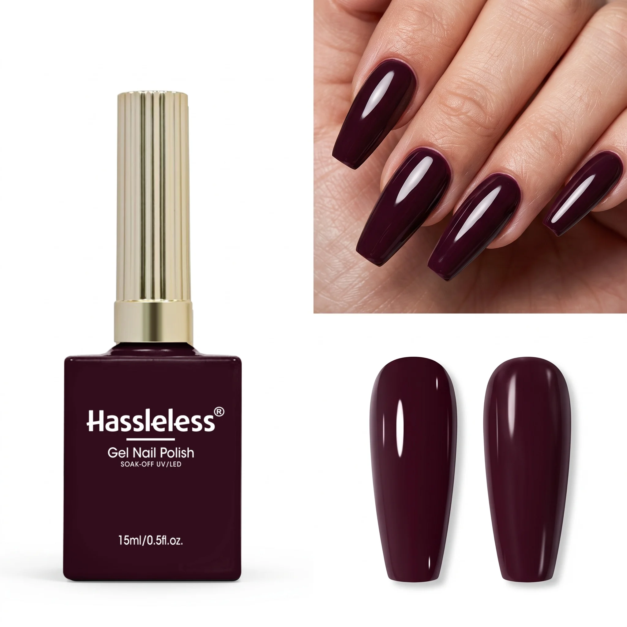 Unkomplizierter, tiefbrauner Nagellack in einer einzigen Flasche, mit einer geschmeidigen und langanhaltenden Textur, satter und leuchtender Farbe, einfach aufzutragen, geeignet für Maniküre, Pediküre und Gel-Nagelkunst, ideal für den täglichen Gebrauch. – Detail 6