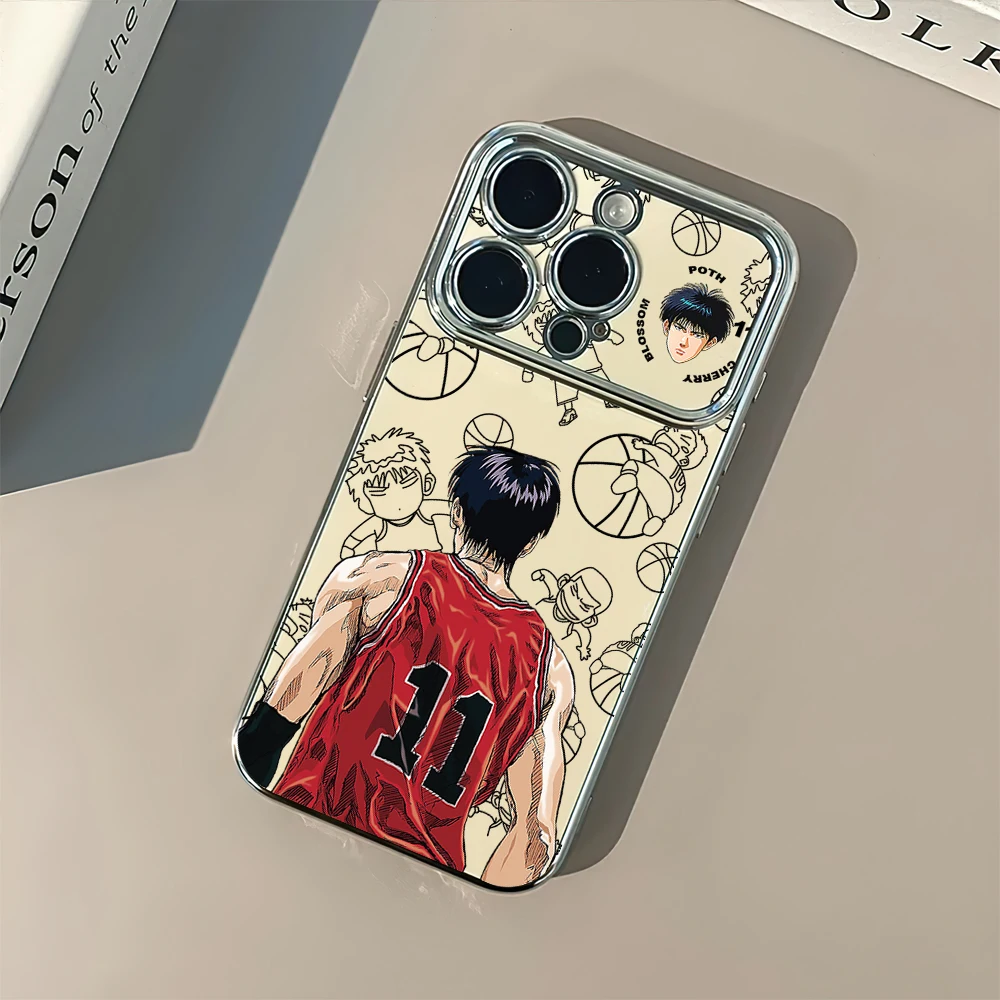 Bilibili Slam Dunk Electric Ferry Large Window Phone Case For iPhone 12 11 13 14 15 16 Max Pro Plus Shell