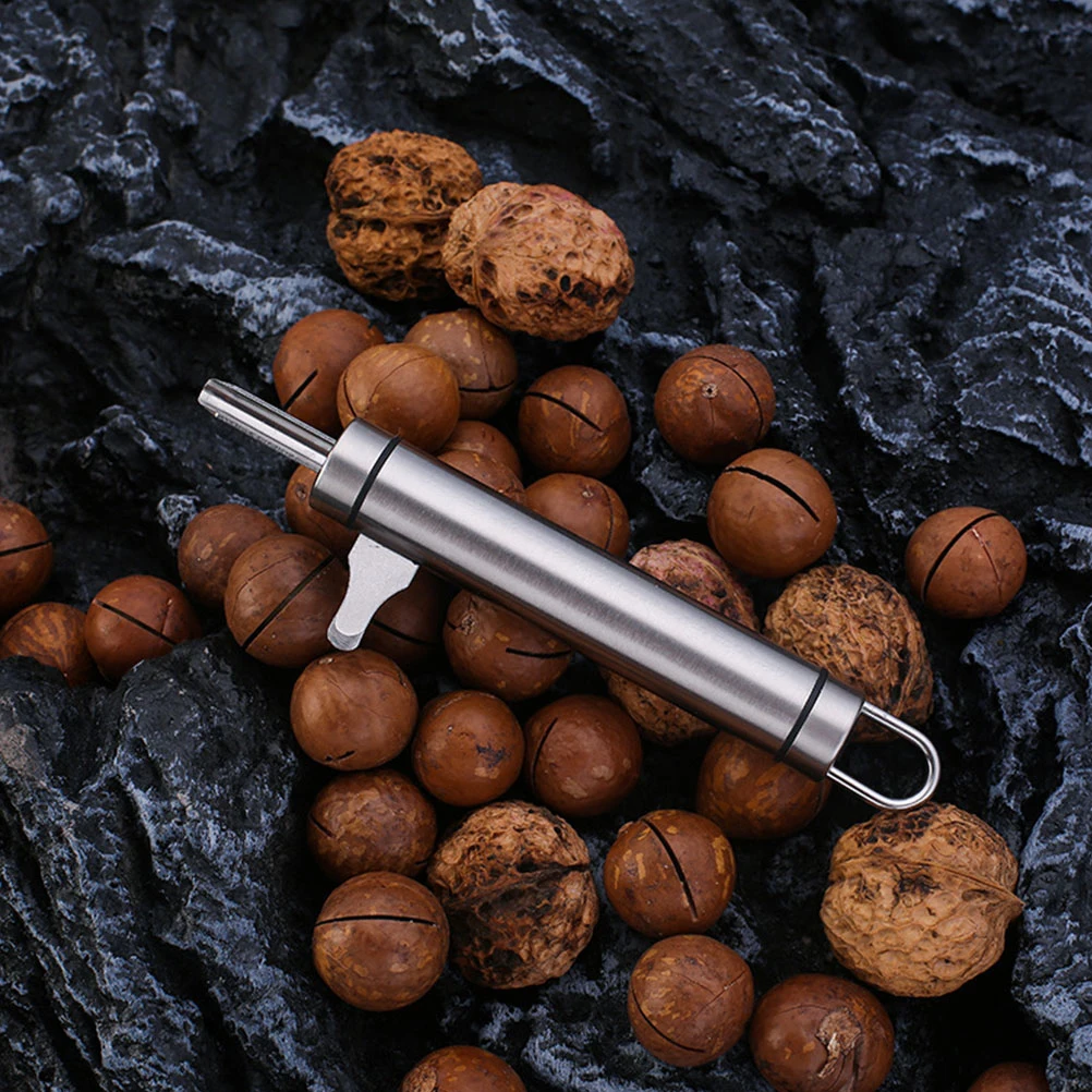 

2pcs Opener Stainless Steel Macadamia Cracker Household Tool Portable Nut Splitter Manual Peeler Reusable Polished 304