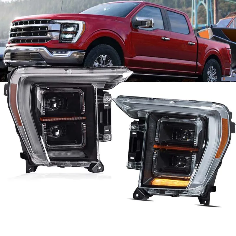 ALL LED For Ford F-150 XLT LED Headlights 2021 20212023 F150 Head Lamp DRL With Start Up Animation Sequential Indicatorsembly