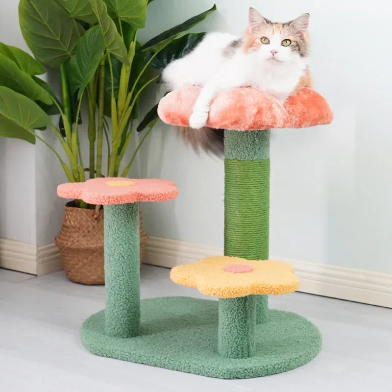 

Cat Climbing Frame Sisal Cat Tree Nest Jumping Platform Cat Toys Pet Supplies Small Space Saving