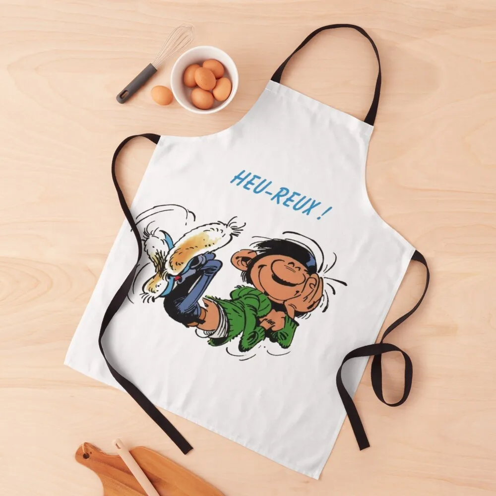 

Gaston lagaffe Apron Useful Things For Kitchen work gowns for women cleaning Costume Waiter waterproof for women Apron