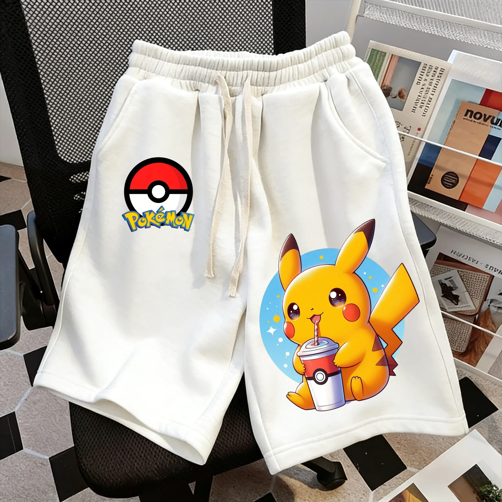

Pokemon Pikachu Charmander Bulbasaur Graphic Shorts Unisex Summer Y2k Streetwear Gym Sports Athletic Five-point Pants Daily Wear