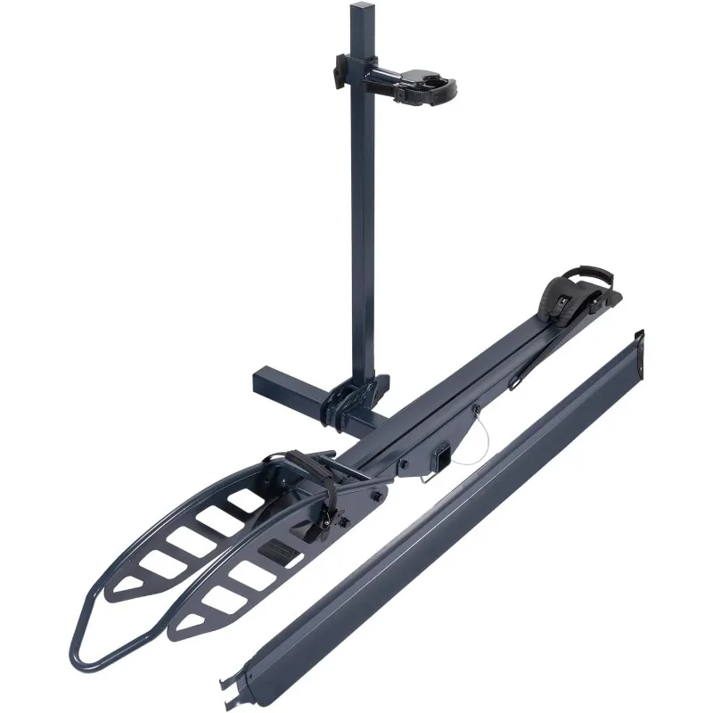 100 lb. capacity single-mount platform style accommodates 5“ wide tire e-bike frames for 2” receiver cars