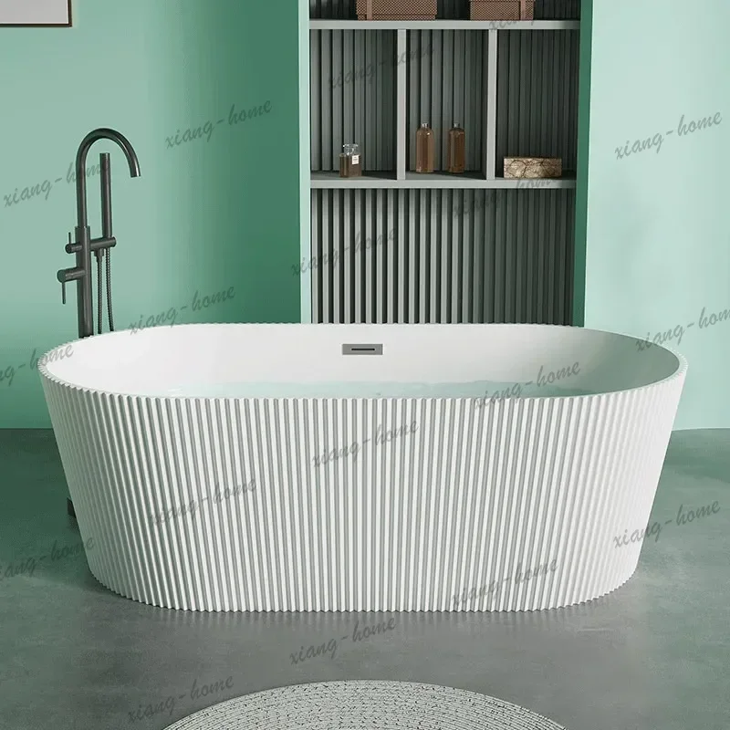 Acrylic freestanding bathtub household insulation integrated seamless European bathtub
