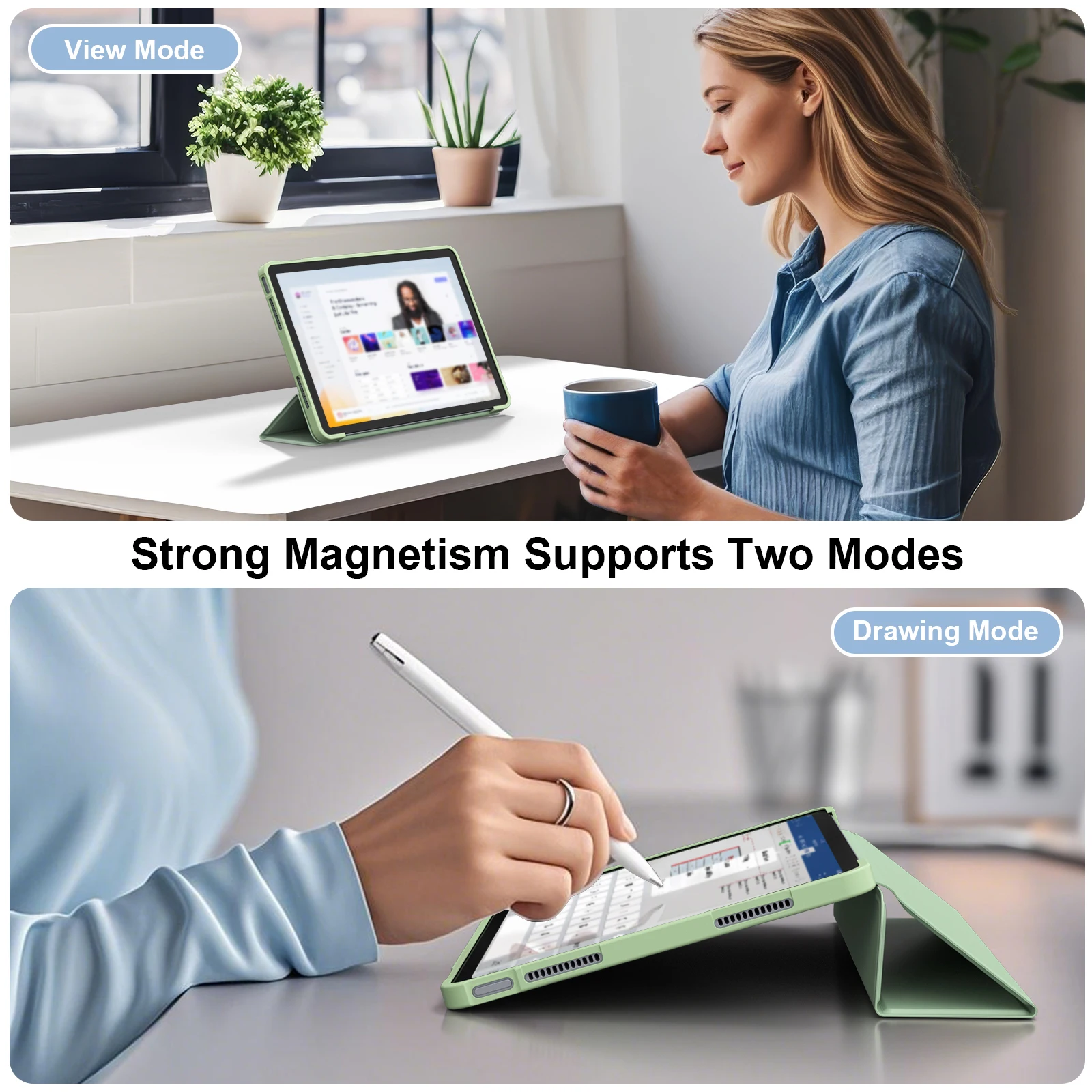 حافظة كمبيوتر لوحي ذكية لجهاز لينوفو تاب M11/B11 10.95 بوصة غطاء ناعم من البولي يوريثان ثلاثي الطي غطاء حماية لجهاز لينوفو تاب M11/B11 10.95 في Shell