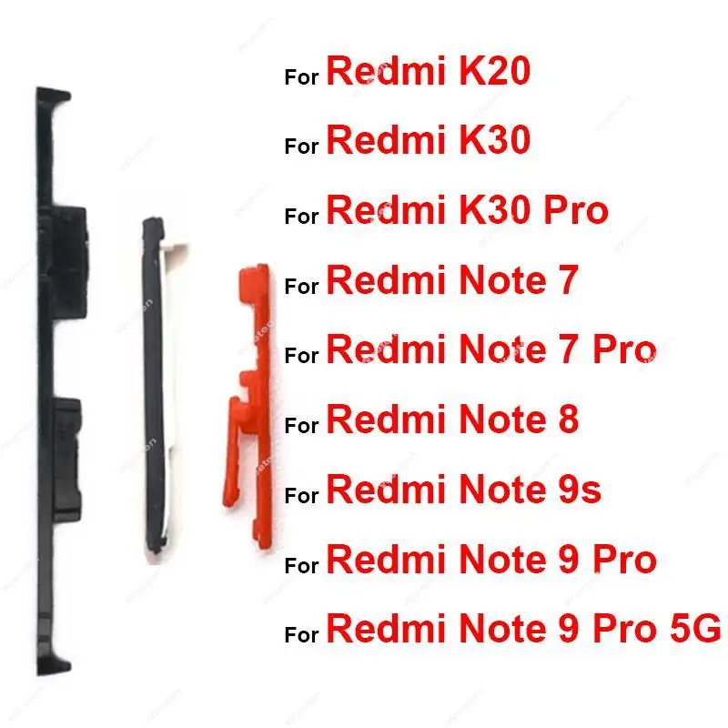 For Redmi Note 7 8 9 Pro Note 8T 9S K20 K30 Pro 5G Side Button Buckle Bolt Bracket Power Volume Key Switch Bracket Snap Gasket