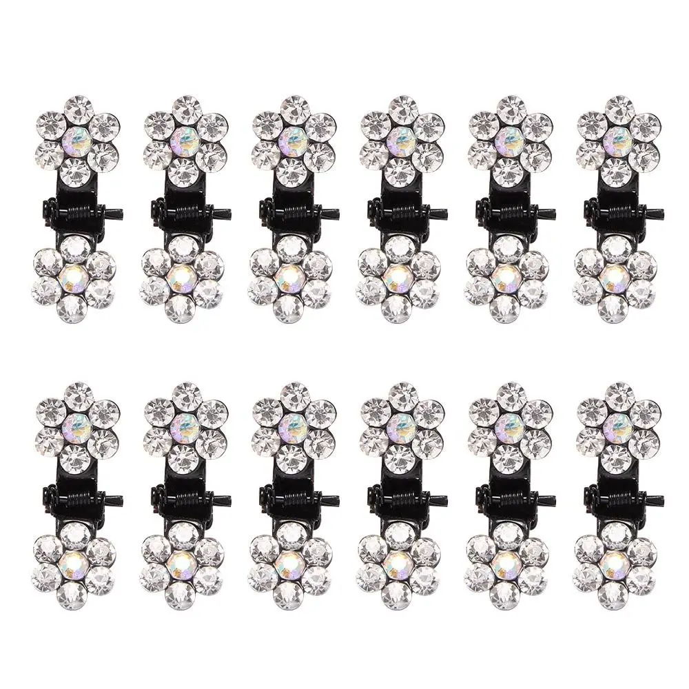 Metal Crystal Headwears Hairpin Clip Grip Mini Hair Claw Headwear Claw Clip