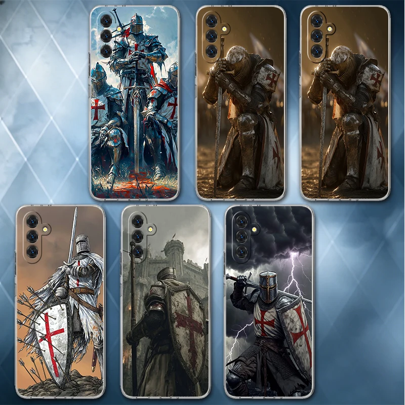 Crusades Knights Templar Soft Phone Case For Samsung A57 A17 A56 A16 A55 A15 A54 A14 A53 A13 A52 A12 A37 A36 A35 A34 A33 A26 A25