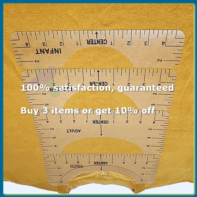 -Shirt Ruler Guide Alignment Tool for Vinyl, Alignment Tool for Graphics Shirt Centering Tool (Clear & Transparent)-A27I