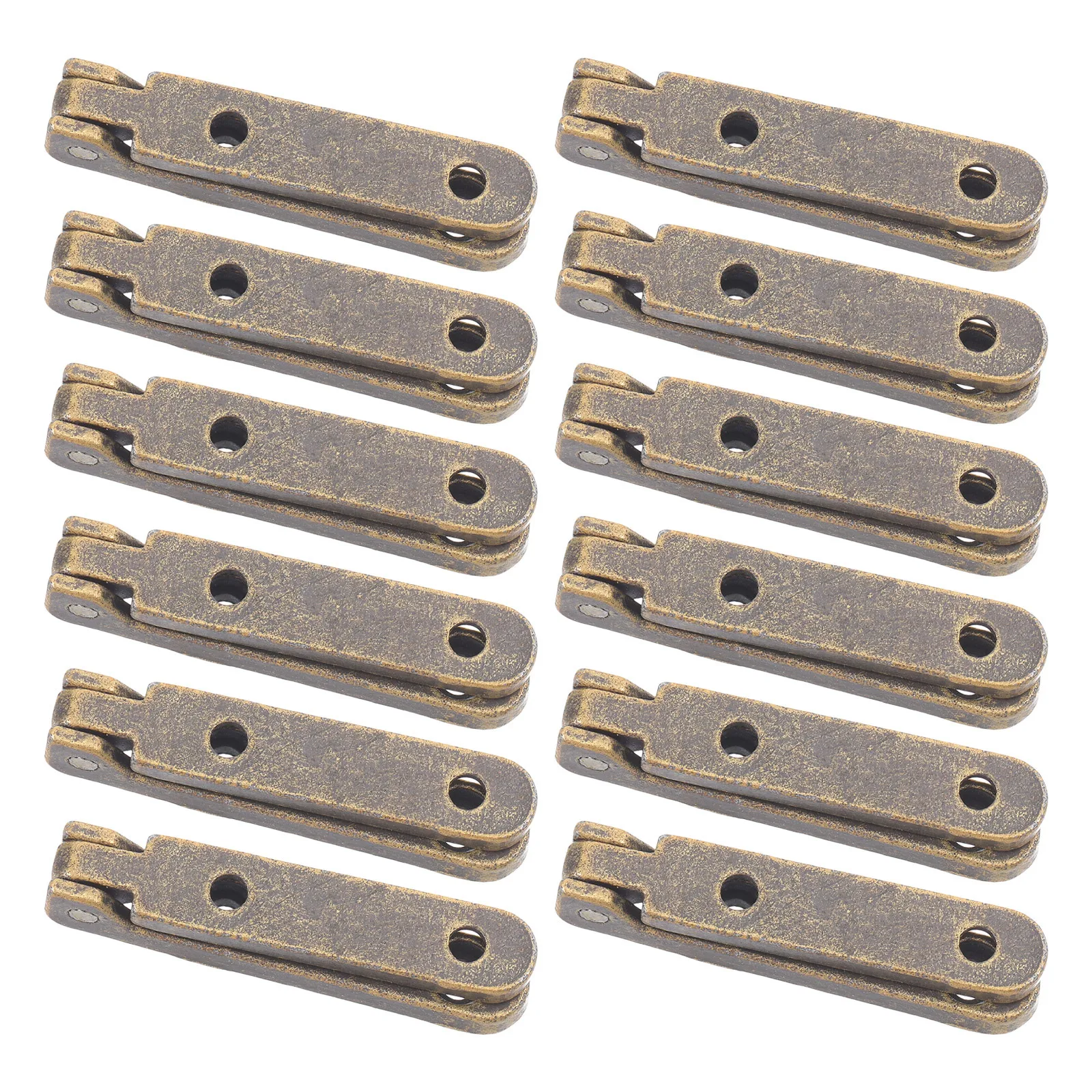

12Pcs Zinc Alloy Hinges Chest Trinket Accessories Corner Design Stable Support Elegant Appearance
