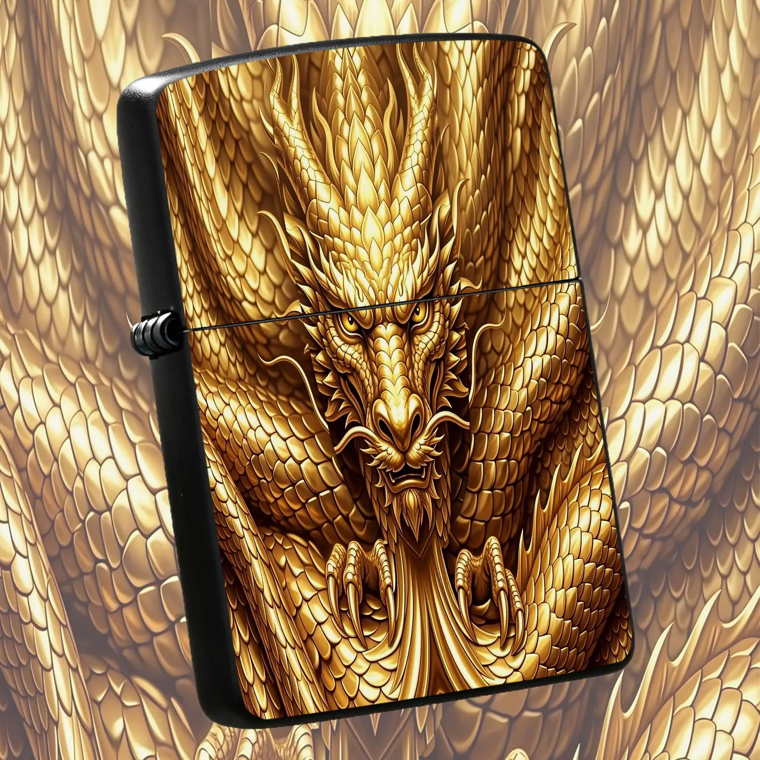 Exquisite Gilded Golden Dragon Pattern Lighter, Portable Decorative Art Piece for Daily Use, Gifting,, Smooth Fine Craftsmanship, Suitable for Travel, Gathering, Home Display, Ideal Present for Dragon Lovers on Holiday,  A Humorous And Inte