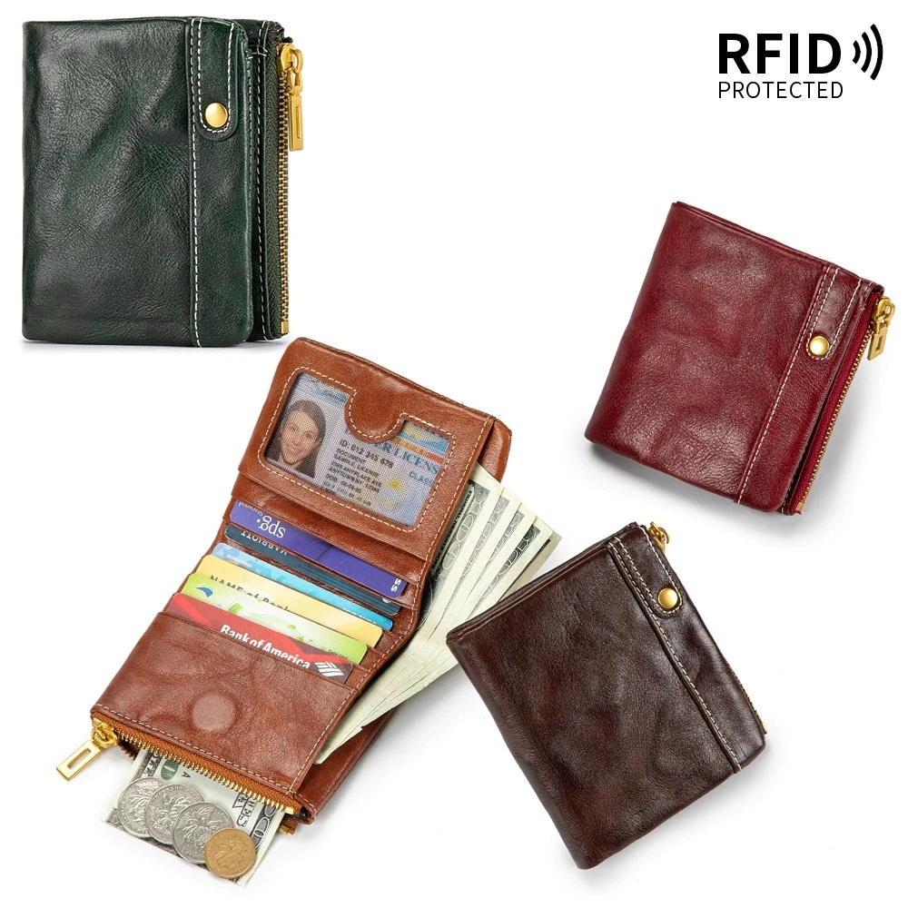 new-arrival-rfid-blocking-short-wallet-for-men-top-layer-cowhide-leather-lightweight-coin-purse-vintage-style