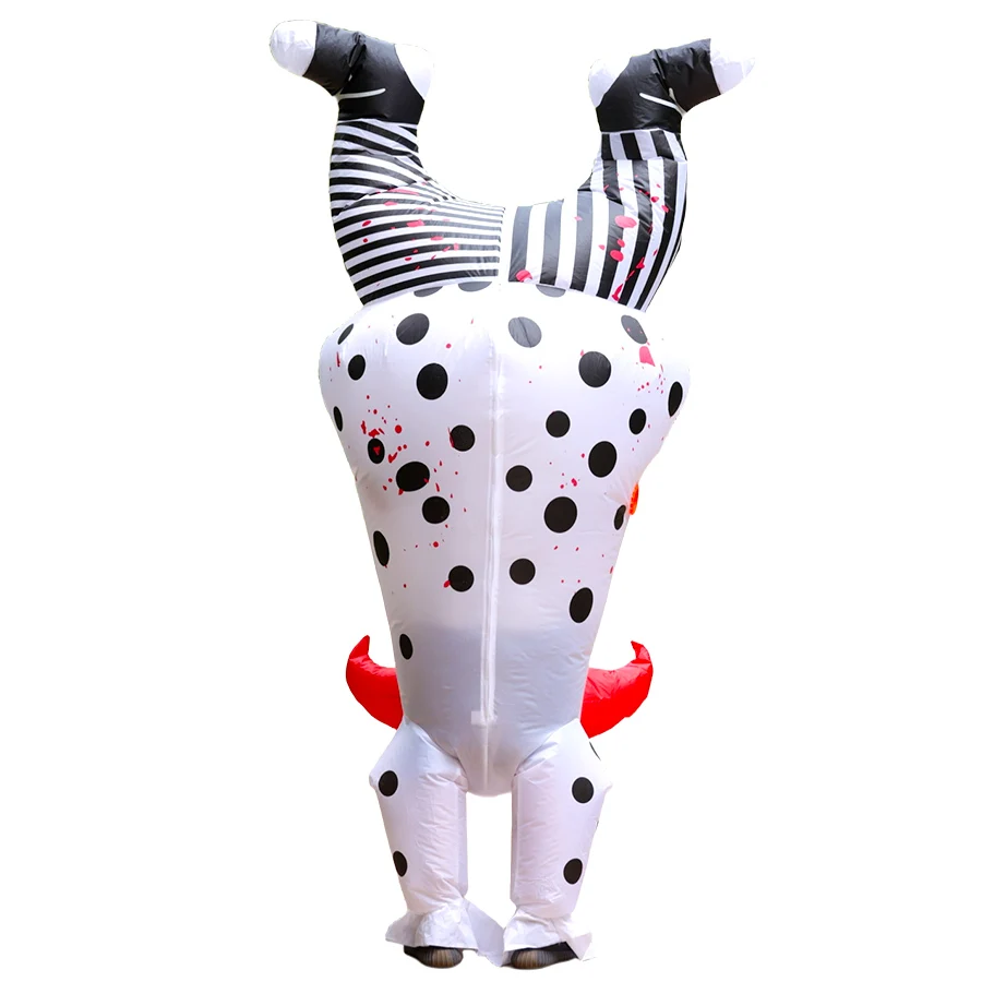 Disfraz inflable de payaso malvado invertido, programa de fiesta de Halloween para adultos, ceremonia de apertura de carnaval dividida en disfraces de utilería