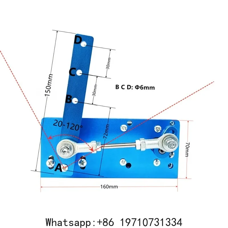 DC24V Linear Actuator Reciprocating Motor 20-120 Degrees Adjustable DIY Automatic Wobbler Machine Rocking Motor