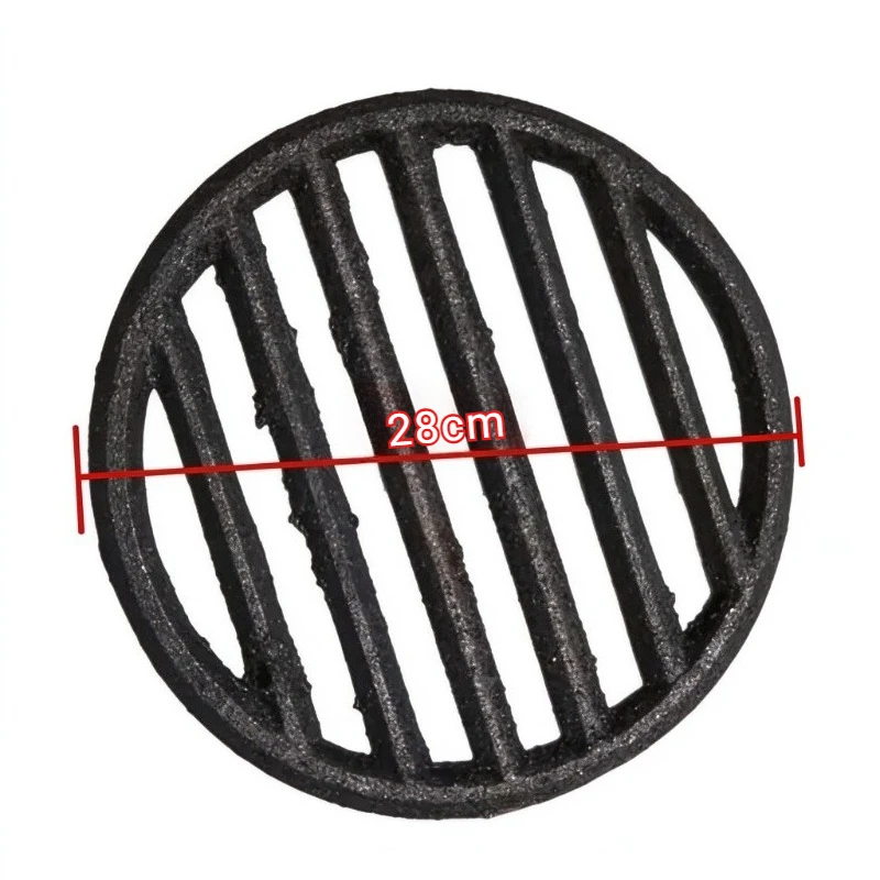 1PCS Heavy Duty Cast Iron Round Grate for Wood Stove Fireplace Replacement Ash Pan Bottom Diameter 16-30cm Rust Resistant