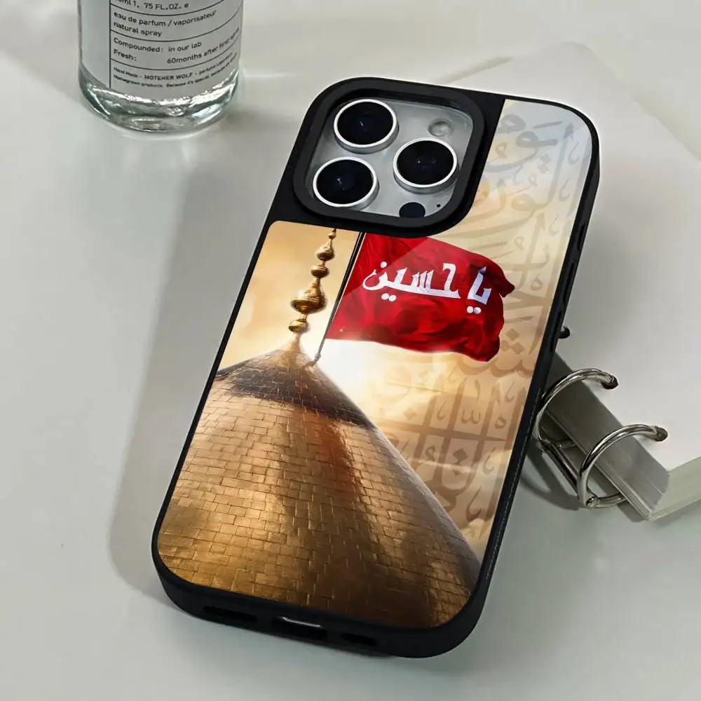 حافظة هاتف I-Imam H-Hussain S-Shia Ali لهاتف iPhone 14,16,15,13,17,12,Plus,Pro,Max Magnetic لغطاء Magsafe بلوري #4