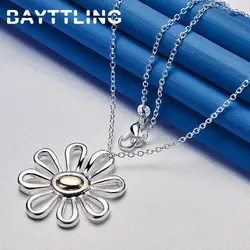 925 Sterling Silver 16-30 Inches Fine Flower Necklace For Women Charm Luxury Engagement Wedding Jewelry Gift