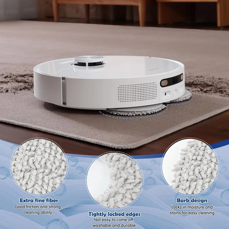 

M08K Упаковка из 10 швабр для Dreame L10s Ultra/L10s Pro Ultra/L20 Ultra/L10s Pro Ultra Heat/Xiaomi X10+, вакуумный робот, моющийся