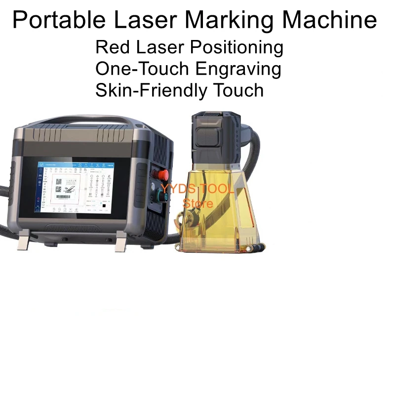 Handheld Laser Marking Machine Logo/Date Coding Machine Steel Plate Fiber Laser Compact Portable Engraving Machine