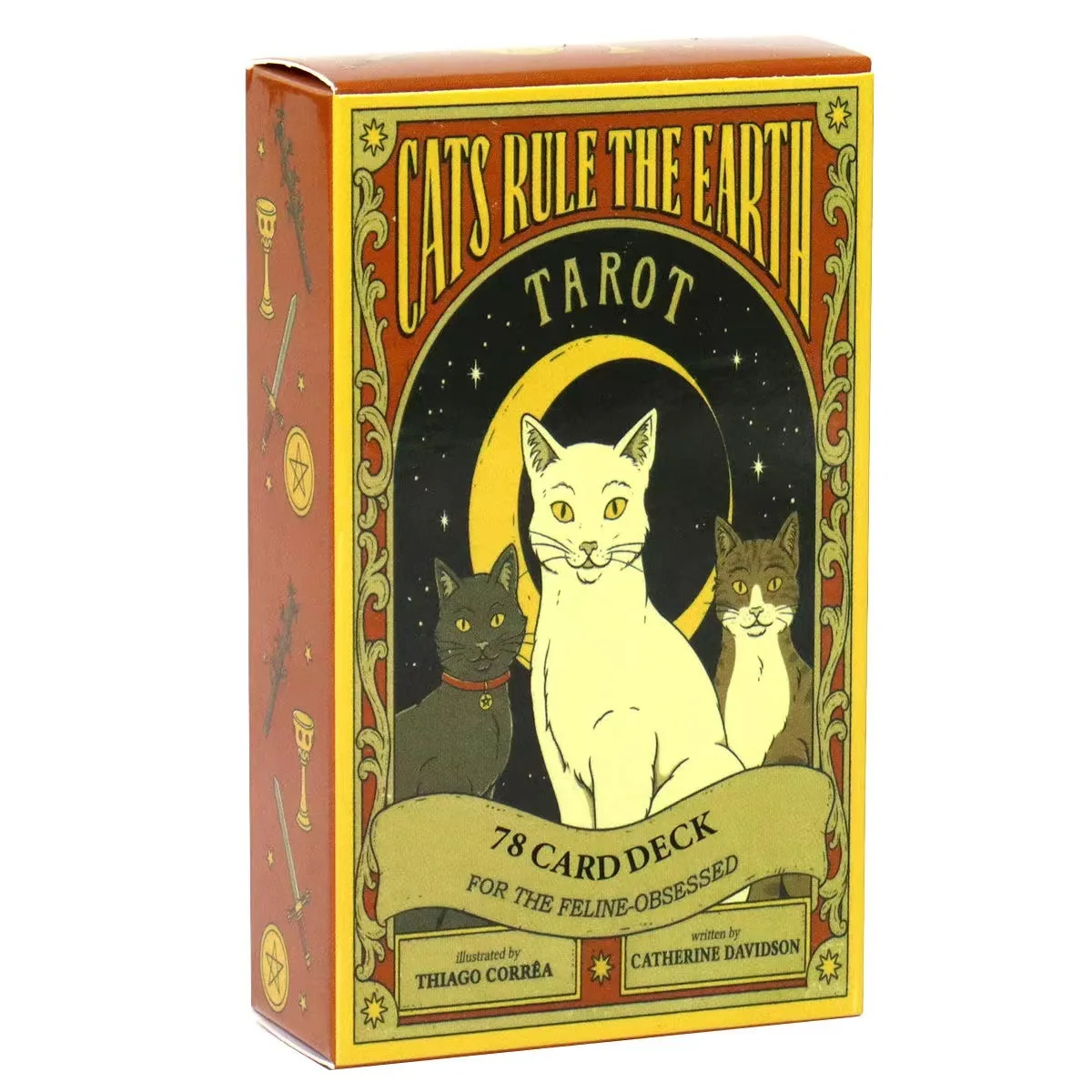 Cartas de tarot Cats Rule Earth A 78 Oracle English Visions Adivinación Edition Baraja Borad Jogos