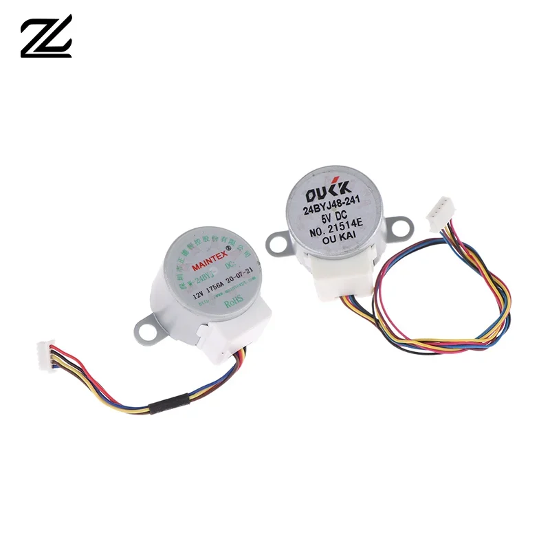 4-Phase 5-Wire DC 5V 12V Gear Stepper Motor With 15CM Cable 24BYJ48 Reduction For Single Chip Microcomputer/Camera Monitoring