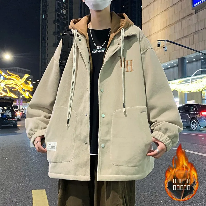 

Новая хлопковая куртка Thiened 2024 для подростков и старшеклассников, мужская верхняя одежда, осенне-зимняя, теплая, модная