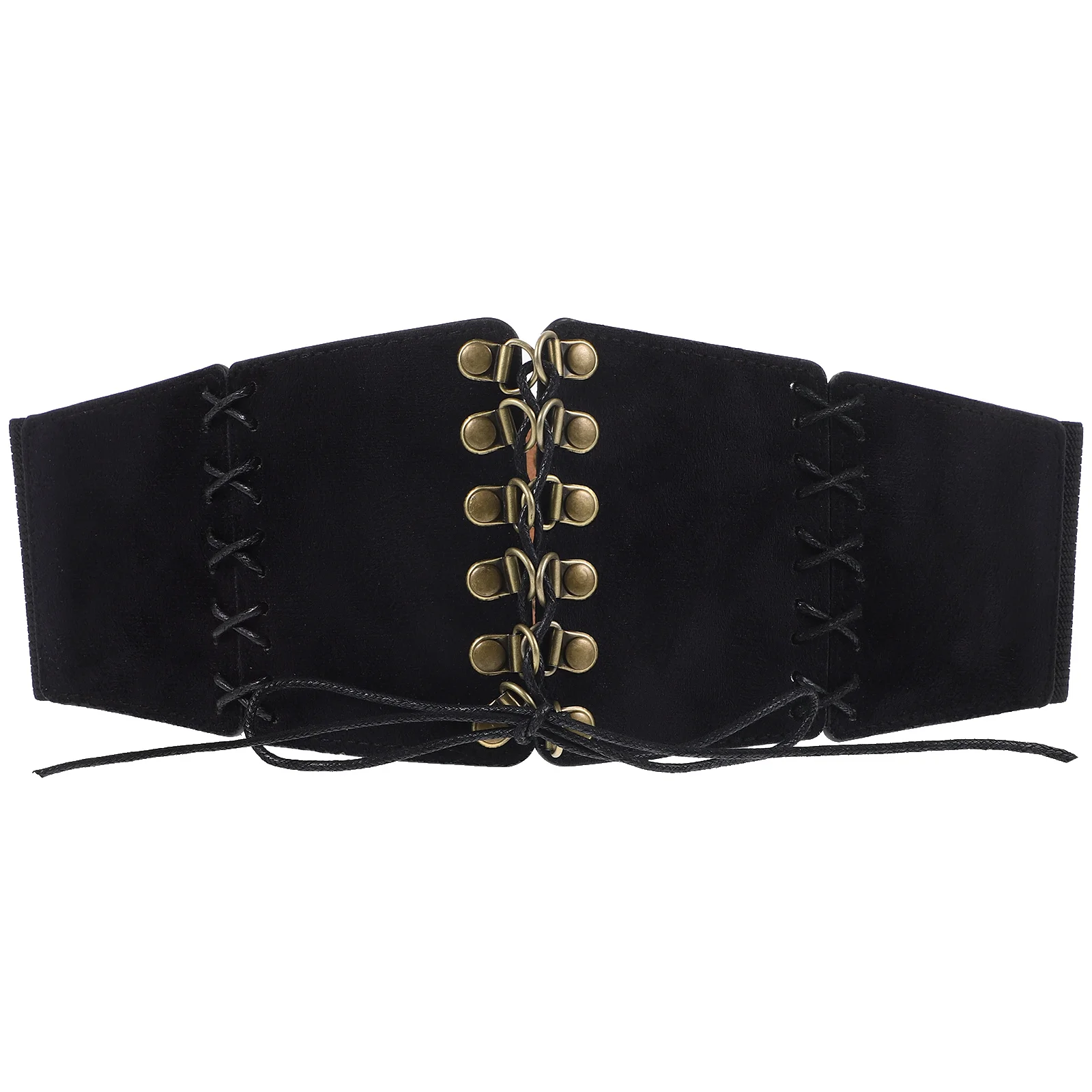 حزام مشد عريض مرن للنساء من جلد الغزال حزام خصر لفستان المعطف تفاصيل عقدة أنيقة مظهر فاخر قابل للتمدد