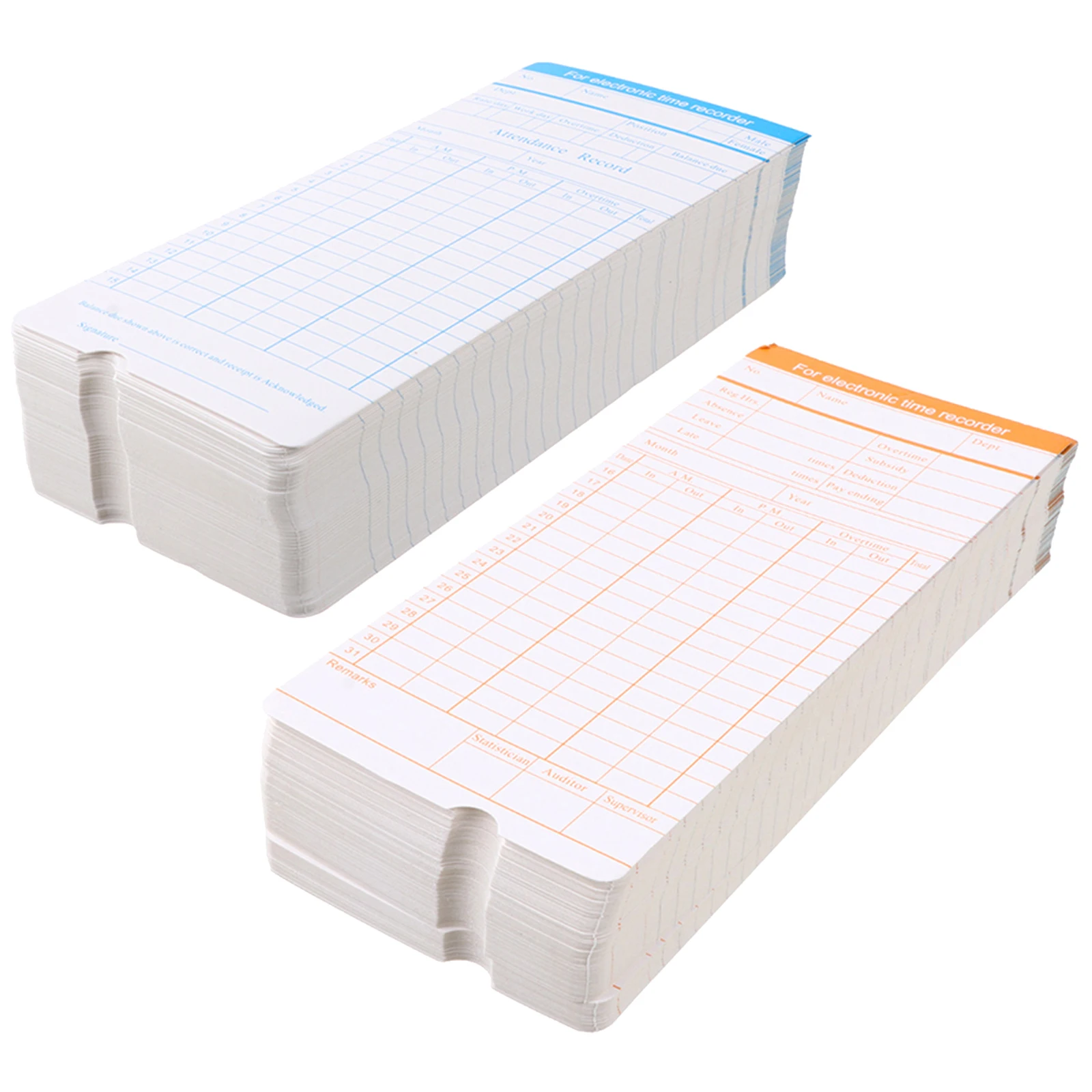 200 Sheets Office Time Cards Sturdy Monthly Format Time Cards High Definition Print for Reliable Attendance Tracking and Payroll
