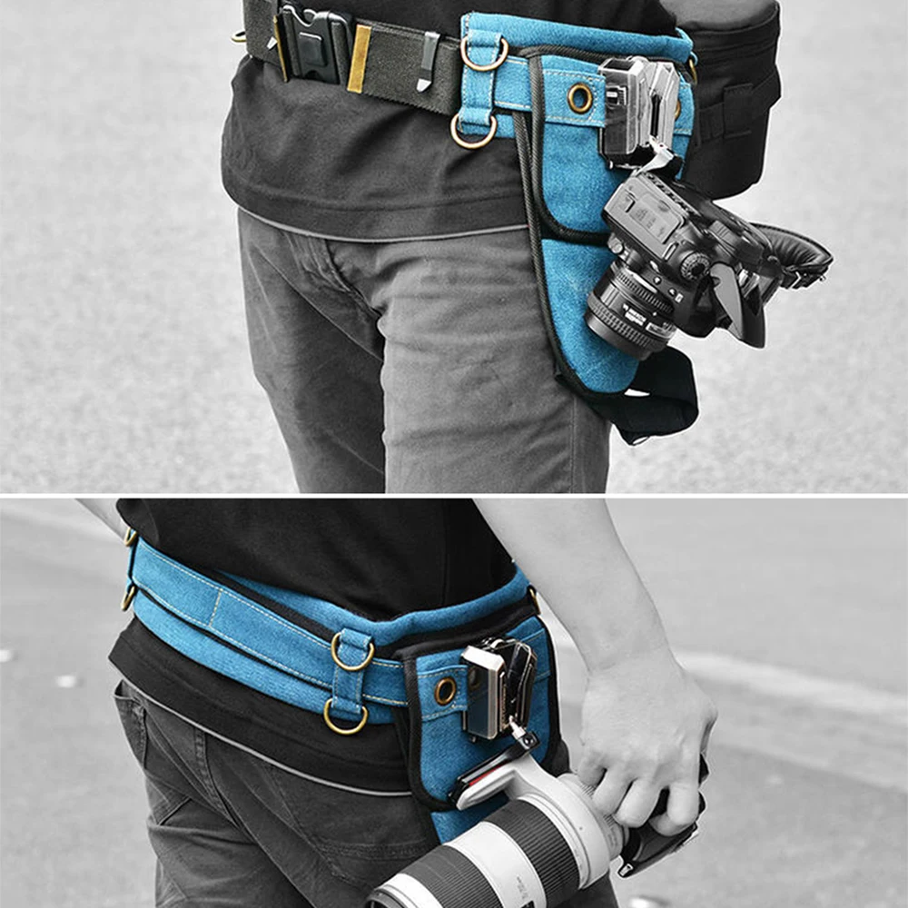 Camera Belt Buckle Metal Camera Waist Buckle with 1/4 Quick Release Clamp Holster Clip Waist Holder Plate Camera Belt Bracket