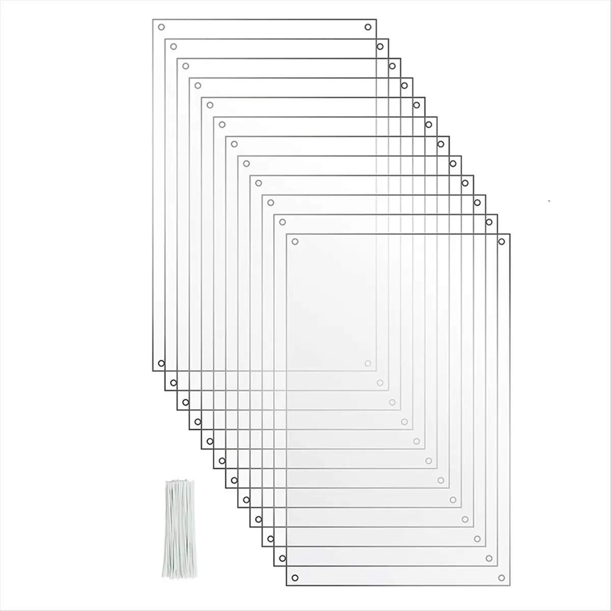 AT16 12 Pack Pet Cage Liner Protection Cage Urine Guard Clear Cage Edge Liner Guinea Pig Side Lining Habitat Siding