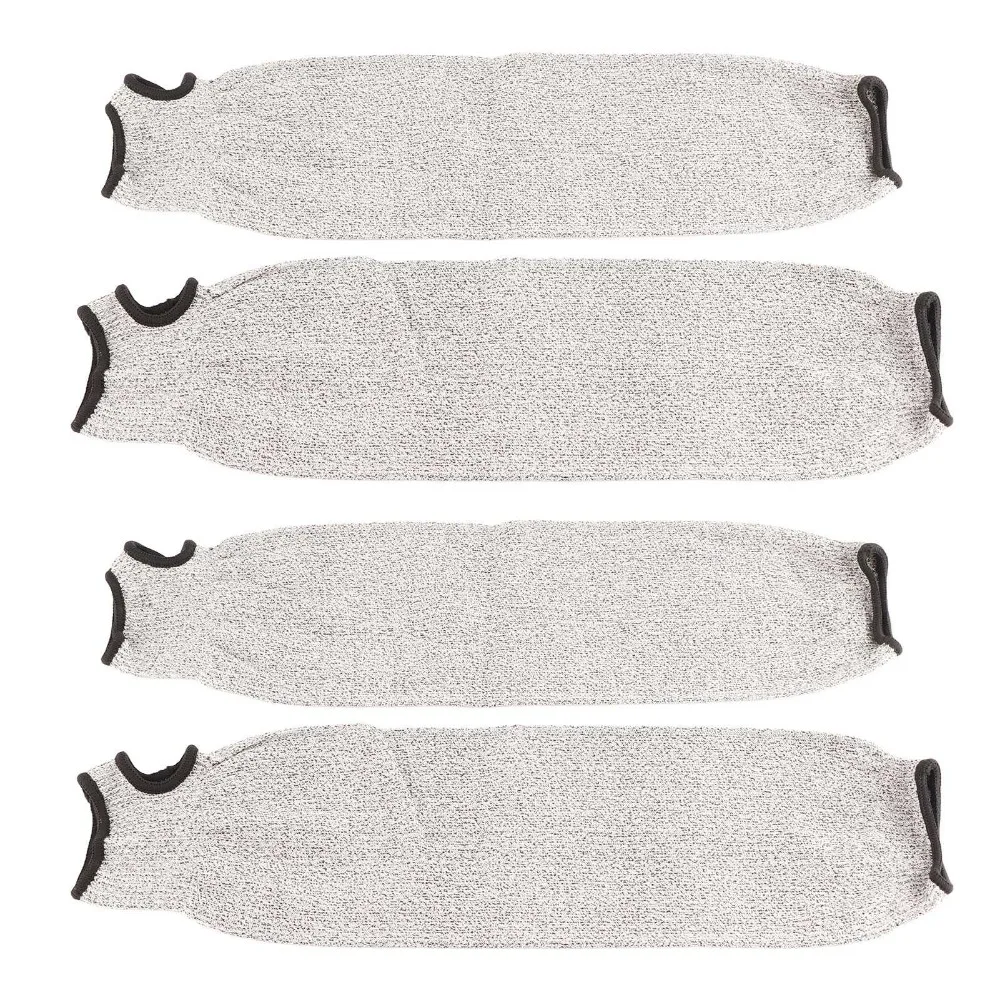 2 Pairs Pack Level 5 Protection Cut Resistant Arm Sleeves Thumb Hole Design Burn Protection Arm Protection Sleeves