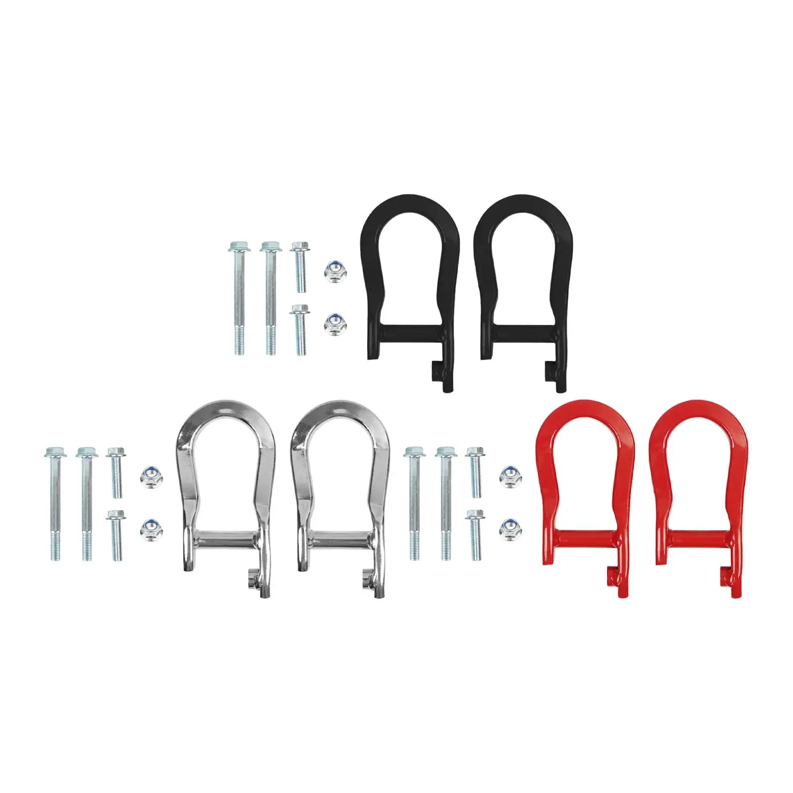 

Durable Front Tow Hooks Metal Hardware Set Wear Resistant Replacement for Chevrolet Silverado