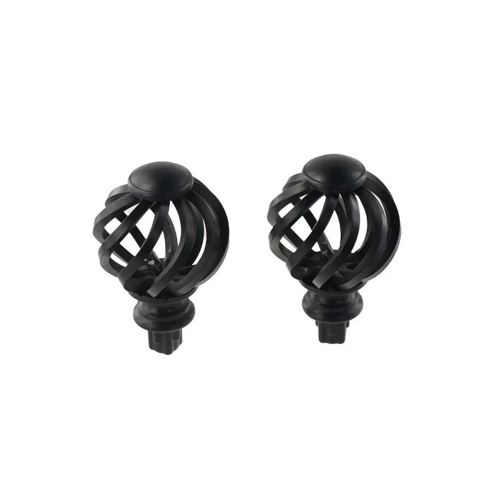 Replacement Curtain Rod Finials Spiral Birdcage Window Head Rods Not Deform Plastic Spiral Ball Drape Accessories Bedroom