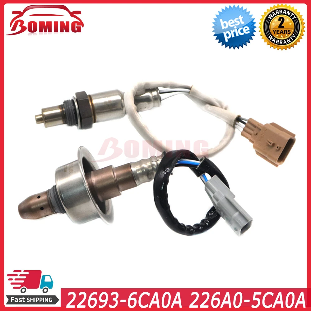 2Pcs Car Upstream + Downstream Air Fuel Ratio O2 Oxygen Sensor 22693-6CA0A 226A0-5CA0A For Nissan Rogue 2021