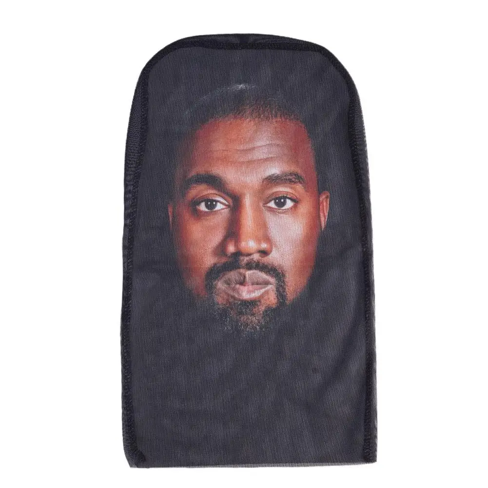Maska Kanye Drukowana w 3D Elastyczna Siatka Pełna Maska na Twarz do Cosplayu Nakrycie Głowy Moda Hip Hop Kominiarka Kaptur Czapka Nowość (B) — Zdjęcie 2 z 2